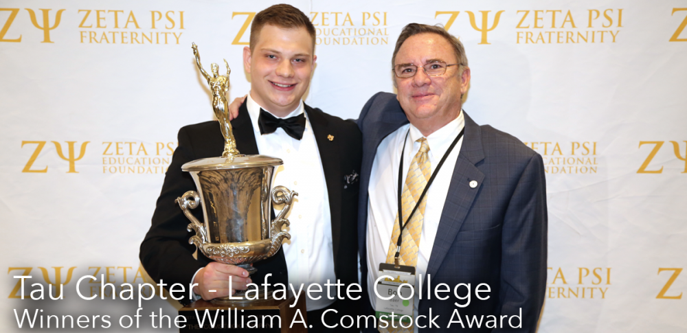 Tau Chapter winners of the William A. Comstock award